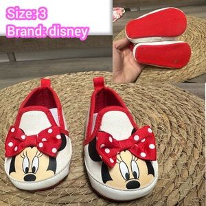 Disney Minnie Mouse Red and White Kids Slippers